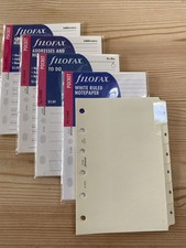 Cartão FILOFAX-Pocket 1-6 divisórias cor creme e 4 PACOTES DE INSERÇÕES comprar usado  Enviando para Brazil