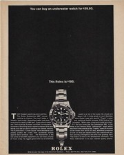 1964 Rolex Submariner relógio mergulhador pele 660 pés subaquático ANÚNCIO IMPRESSO VINTAGE comprar usado  Enviando para Brazil