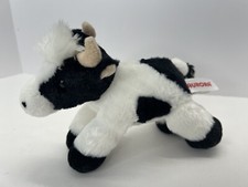 Chifres de brinquedo de pelúcia Aurora 8" preto e branco bebê bezerro touro vaca comprar usado  Enviando para Brazil