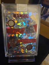 Rambo Keepsake Michael Erickson & LT COL Podovsky relíquias triplas 1/1 caixa iluminada comprar usado  Enviando para Brazil