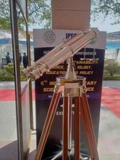 Usado, Binóculo náutico antigo bronze marinho 18"" com suporte para tripé de piso de madeira presente comprar usado  Enviando para Brazil