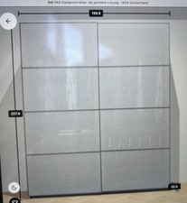 Pax kleiderschrank grau gebraucht kaufen  Lübeck