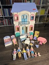 Usado, Fisher Price Loving Family Grand Doll House Vintage 1997 com bonecas e acessórios comprar usado  Enviando para Brazil