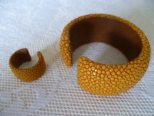 Armreif fingerring rochenleder gebraucht kaufen  Augsburg
