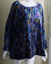 Blusa Soft Surroundings tamanho XL ELÉTRICA Veludo Burnout Rico Floral Veludo comprar usado  Enviando para Brazil
