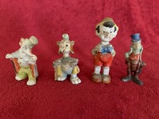 RARO Bisque Antigo 4 Estatuetas de Críquete Walt Disney Pinóquio Jiminy JAPÃO 1940s, usado comprar usado  Enviando para Brazil