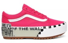 Sapatos de plataforma VANS Old Skool logotipo empilhado rosa feminino 6.5/masculino tamanho 5 comprar usado  Enviando para Brazil