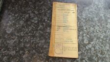 Rf60 logbook 1961 for sale  CHESTERFIELD