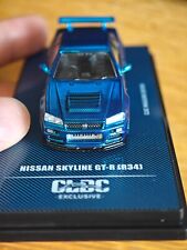 INNO x CLDC 1: 64 Nissan SKYLINE GT-R R34 azul cromado comprar usado  Enviando para Brazil