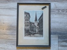 Vintage antique etching for sale  Nampa