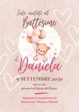 Invito digitale orsetto usato  Monreale