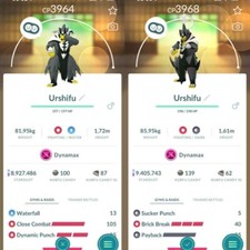Pokémon Go-Dynamax Urshifu (Estilo Rapid/Single Strike)-Nível 50-3Moves Trade Go comprar usado  Enviando para Brazil