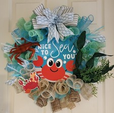 Cute crab wreath for sale  Holiday