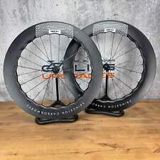 Usado, Perfeito estado! Conjunto de rodas de disco sem câmara de carbono Princeton CarbonWorks Mach 7580 700c DT 180 comprar usado  Enviando para Brazil