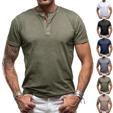 Herren knopfleiste henley gebraucht kaufen  Deutschland