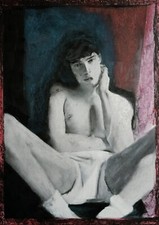 Portrait gemälde papier gebraucht kaufen  Neumünster