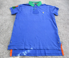 Usado, Polo Ralph Lauren Polo Top Manga Curta Média Cabeça Indiana R32 Patch Ajuste Personalizado comprar usado  Enviando para Brazil