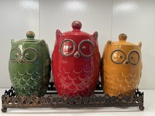 Owl canister set for sale  Maize