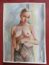 Riginal aquarell nude gebraucht kaufen  Pfinztal