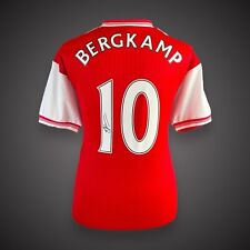 Camisa Arsenal assinada à mão Dennis Bergkamp assinatura privada com certificado de autenticidade £225 comprar usado  Enviando para Brazil