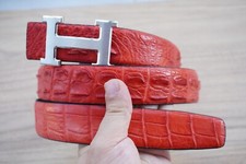 Usado, Cinto masculino pele de crocodilo genuíno vermelho -W 1,3 " comprar usado  Enviando para Brazil