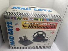 N64 RARO Original Vintage 1996 Mad Catz - Volante Analógico com Pedais  comprar usado N64 RARO Original Vintage 1996 Mad Catz - Volante Analógico com Pedais  comprar usado  Enviando para Brazil