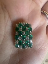 Emerald diamond pendant for sale  WESTON-SUPER-MARE