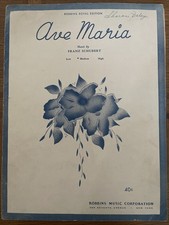 1942 Ave Maria por Franz Schubert para partituras de voz e piano da Segunda Guerra Mundial comprar usado  Enviando para Brazil