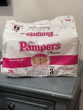 Fraldas Ultra Pampers Phases tamanho 3 flores de plástico Disney meninas raras vintage comprar usado  Enviando para Brazil