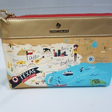 Usado, Bolsa clutch Spartina 449 feminina ouro Texas Novo México estampa estados EUA comprar usado  Enviando para Brazil
