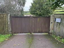 Hardwood entrance gates for sale  CHEPSTOW