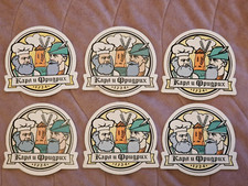 Usado, Porta-copos de cerveja KARL & FRIEDRICH microcervejaria russa 6 tapetes de cerveja comprar usado  Enviando para Brazil