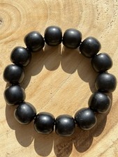 Duża czarna hetyjska beczka z koralikami (16mm x 15mm), 和田墨玉老型珠手串 na sprzedaż  PL