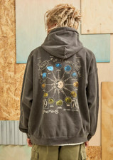 Usado, Moletom com capuz Urban Outfitters preto tingido Living Forms cinza tamanho M comprar usado  Enviando para Brazil