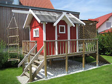 Usado, Kinderspielhaus Bauplan Spielhaus Stelzenhaus Terrasse Schwedenhaus  Garten Haus comprar usado  Enviando para Brazil