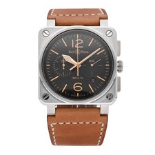 Usado, Relógio masculino Bell & Ross BR03-94 cronógrafo mostrador preto automático 42mm BR0394-ST-G-HE/SCA comprar usado  Enviando para Brazil