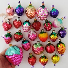 Usado, Enfeite vintage de vidro de morango - Baga vermelha, decoração de árvore de Natal soprado por mercúrio comprar usado Usado, Enfeite vintage de vidro de morango - Baga vermelha, decoração de árvore de Natal soprado por mercúrio comprar usado  Enviando para Brazil