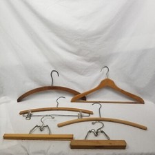 Lote misto de 6 cabides de madeira vintage tamanho completo comprar usado  Enviando para Brazil