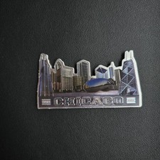 Usado, Ímã de folha de geladeira supermagnético Chicago Skyline Souvenir comprar usado  Enviando para Brazil