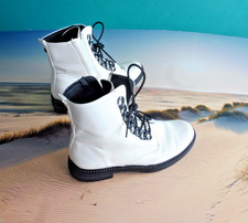 Stiefeletten weiss lackleder gebraucht kaufen  Rengsdorf