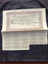 Certificato azionario storico usato  Milano