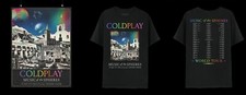 Pôster Coldplay Music of the Spheres 13 de junho 14 de 2025 El Paso TX | Camiseta comprar usado  Enviando para Brazil