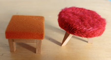 Vintage Casa de muñecas 2 mesas de madera antiguas comprar usado  Enviando para Brazil