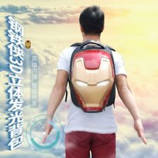 Anime Avengers Homem de Ferro Capacete LED Olhos Luminosos Mochila Bolsa de Ombro Bolsa de Livro comprar usado  Enviando para Brazil