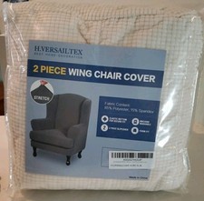 Usado, Capa para cadeira asa 2 peças grossa macia creme/marfim comprar usado Usado, Capa para cadeira asa 2 peças grossa macia creme/marfim comprar usado  Enviando para Brazil