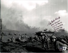 FOTO ASSINADA POR RON SCHARFE 8X10 BECKETT BAS CERTIFICADO DE AUTENTICIDADE SEGUNDA GUERRA MUNDIAL IWO JIMA 3 comprar usado  Enviando para Brazil