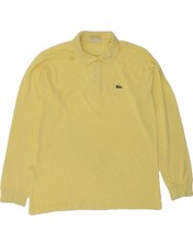 Camisa polo masculina manga longa LACOSTE tamanho 4 algodão amarelo médio DE25 comprar usado  Enviando para Brazil