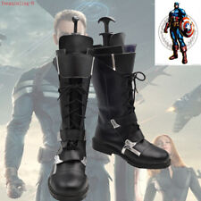 Usado, Sapatos de Cosplay Capitão América O Soldado Invernal Bucky Barnes Preto Botas Longas comprar usado  Enviando para Brazil