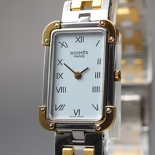 [Exc+5] Vintage HERMES Croisiere CR1.240 Mostrador Romano Qz Relógio Feminino Do Japão comprar usado  Enviando para Brazil