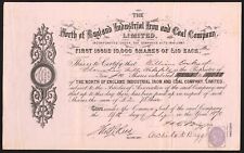 Usado, North of England Industrial Iron & Coal Co. Ltd., £10 ações, 1872 comprar usado  Enviando para Brazil